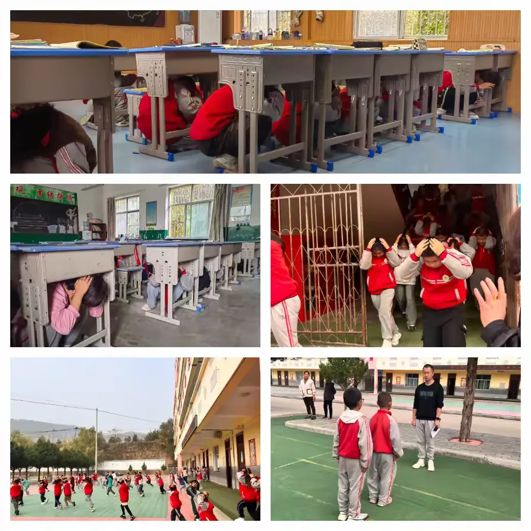 简篇-黑家堡镇中心小学防震应急疏散演练活动